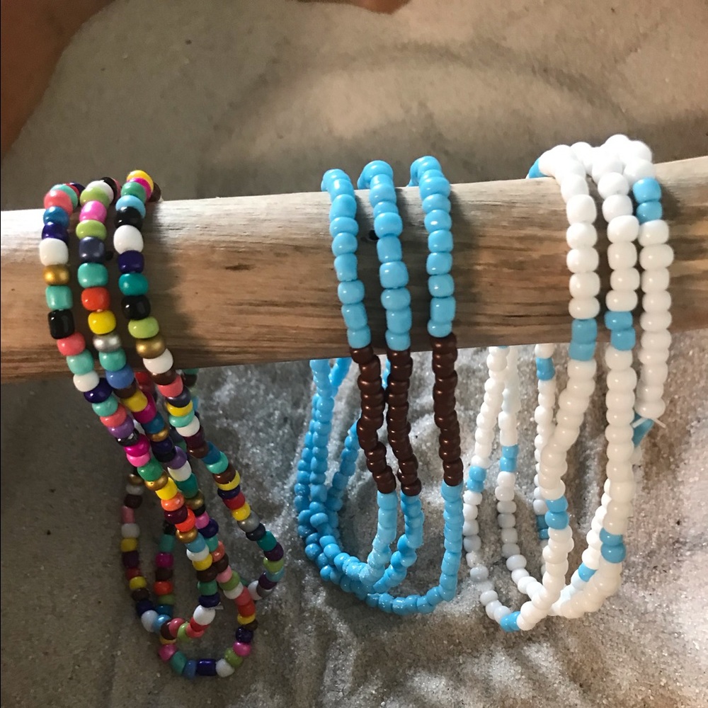 Handmade Glass Bead Anklets
